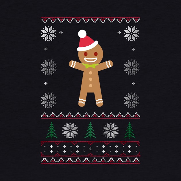 Gingerbread Man Ugly Sweater Christmas by vladocar